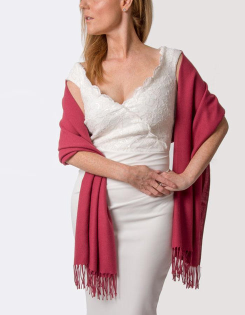 Mulberry Red Wedding Pashmina Shawl | Pashmina Wraps | Scarf Room ...