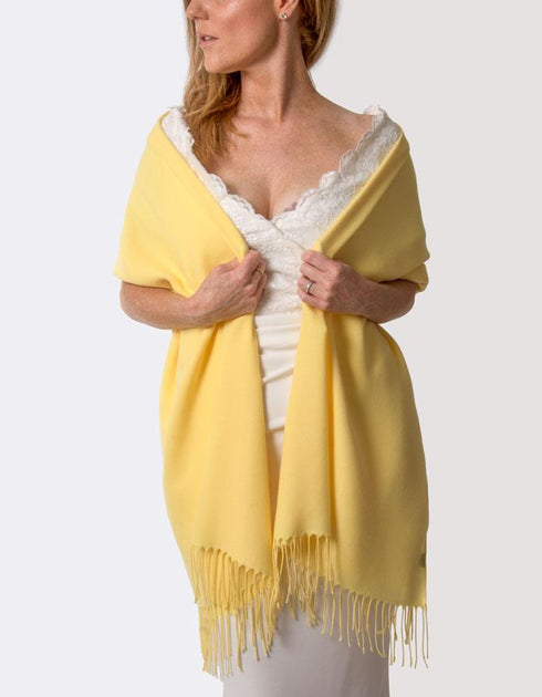 Bright Yellow Wedding Pashmina Shawl | Pashmina Wraps | Scarf Room ...