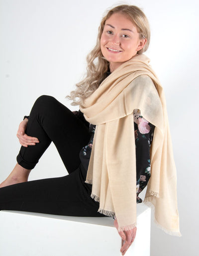 Cream Pashminas from Scarf Room