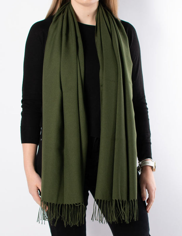 Army Green Pashmina Shawl Wrap Scarf