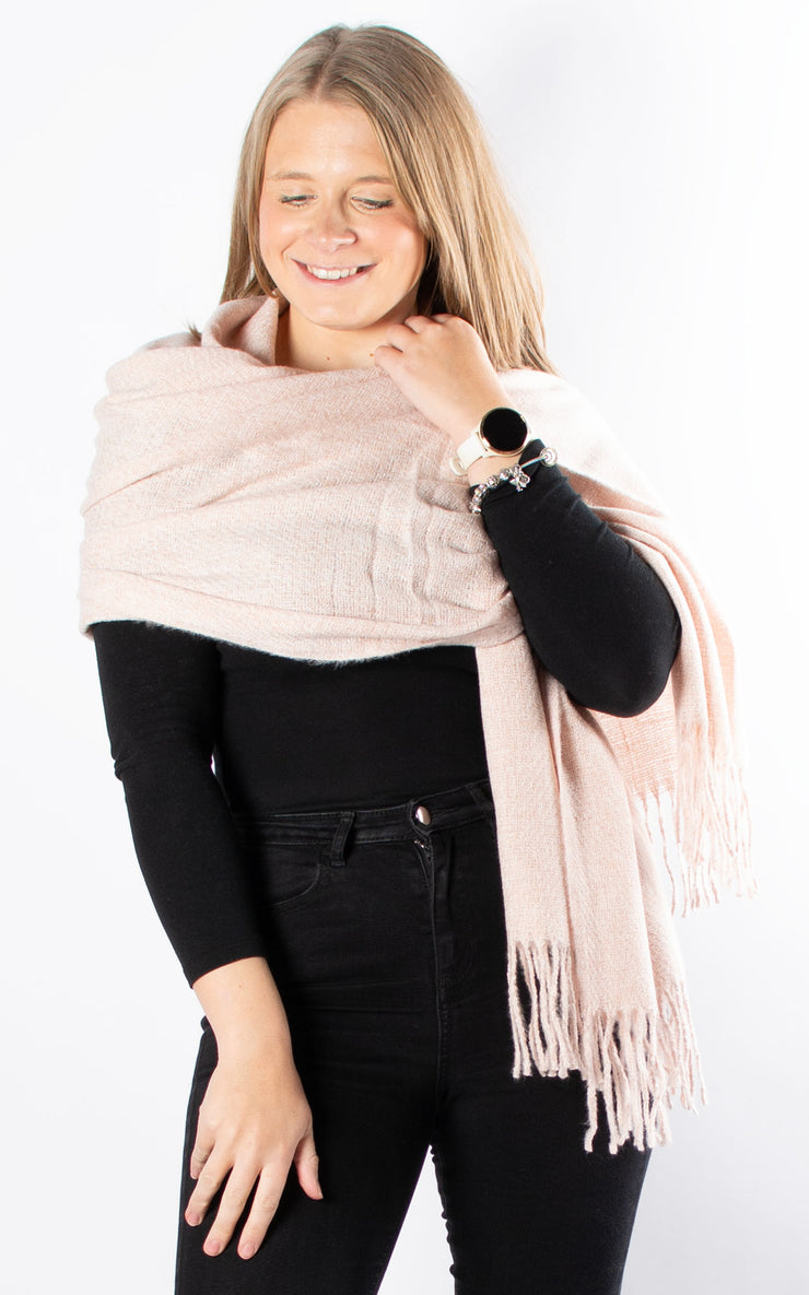 Cosy Winter Scarf | Pale Pink