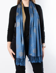 Denim Reversible Pashmina Trees