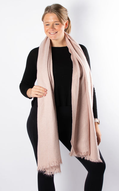 Frayed Edge Scarf | Baby Pink