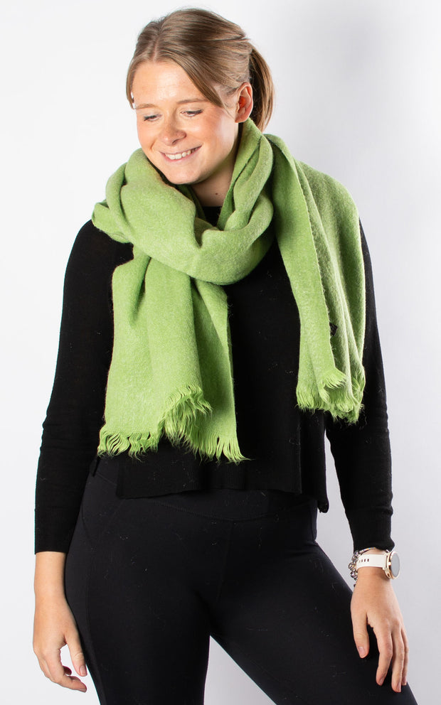 Frayed Edge Scarf | Green