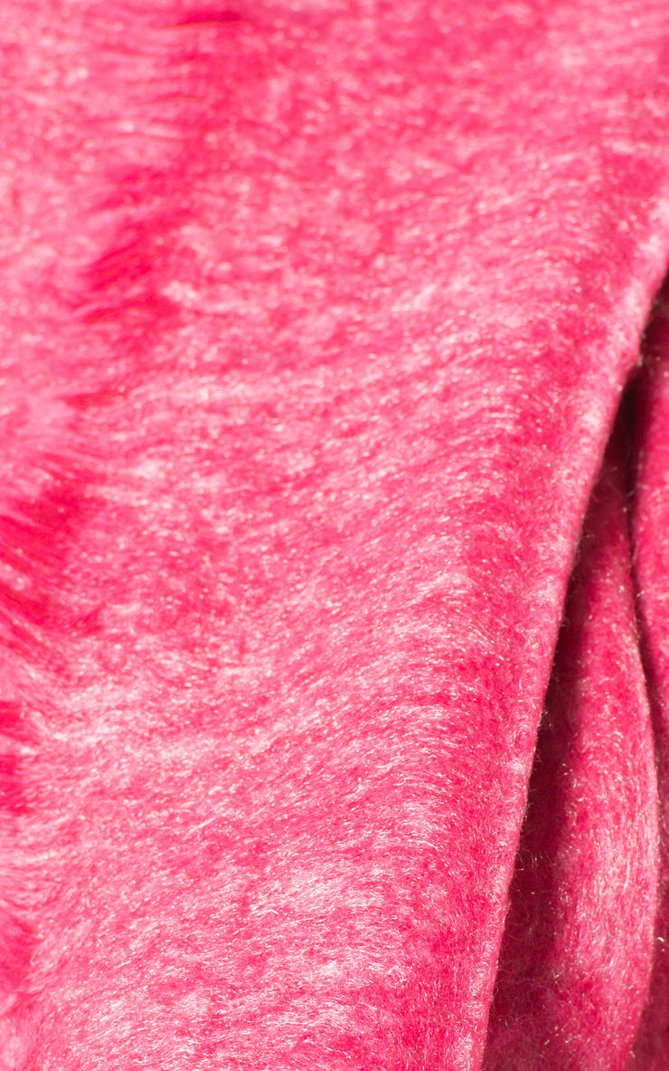 Frayed Edge Scarf | Hot Pink