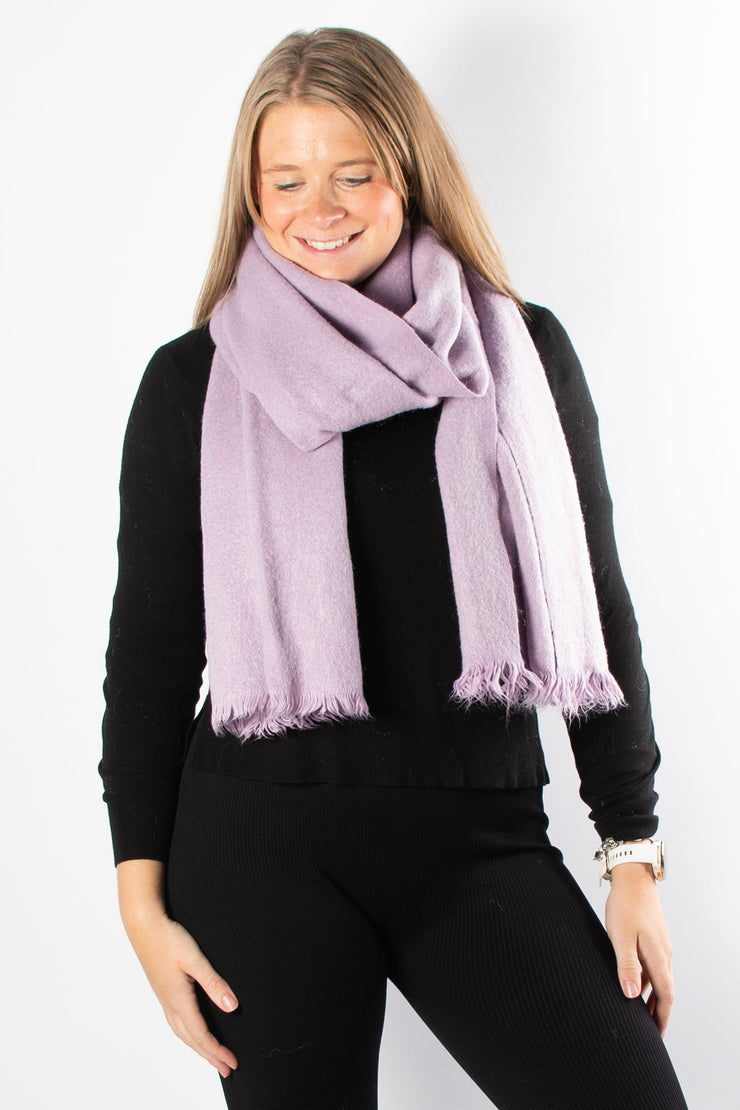 Frayed Edge Scarf | Purple