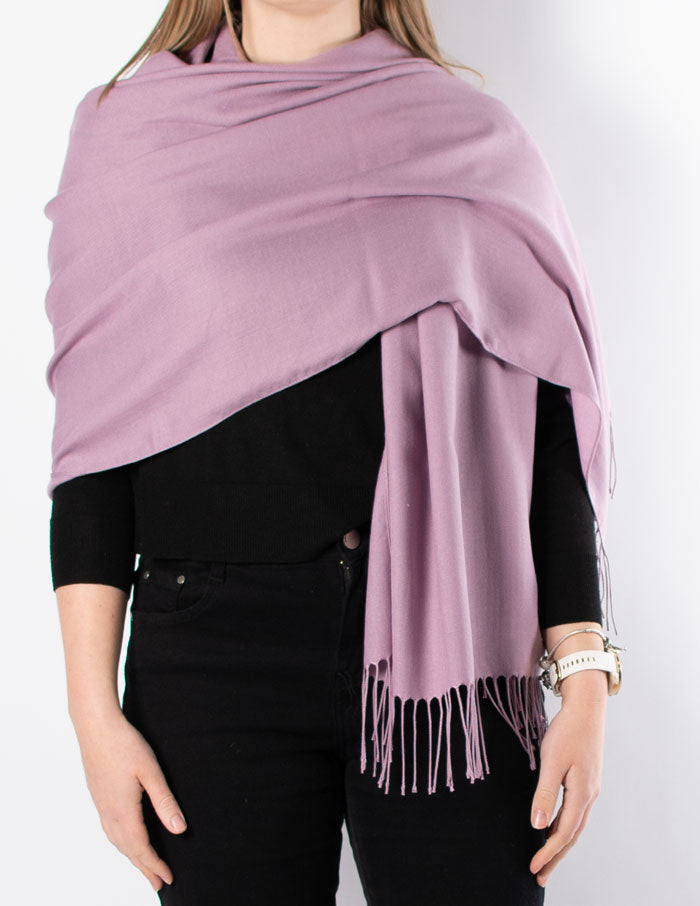 Mauve Pashmina Shawl Wrap Scarf