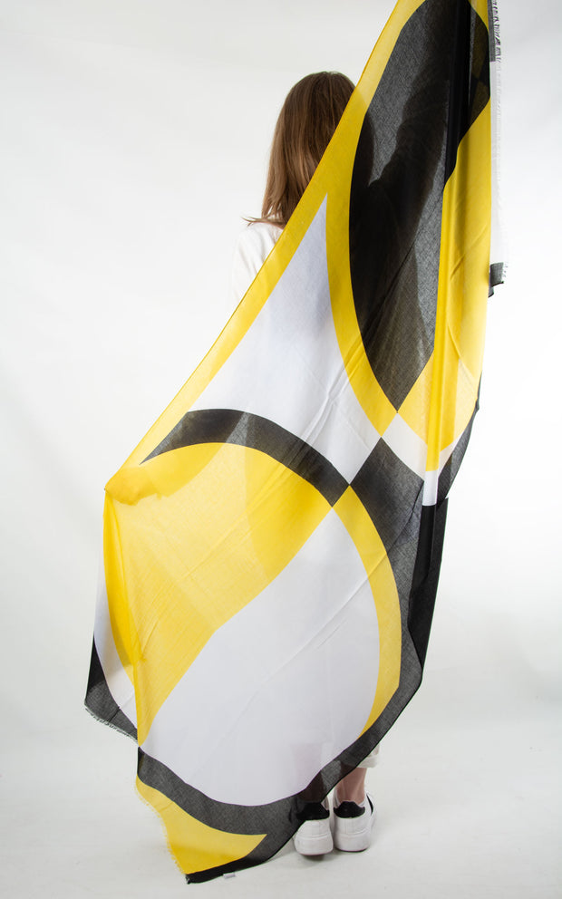 Scarf | Double Circle | Yellow