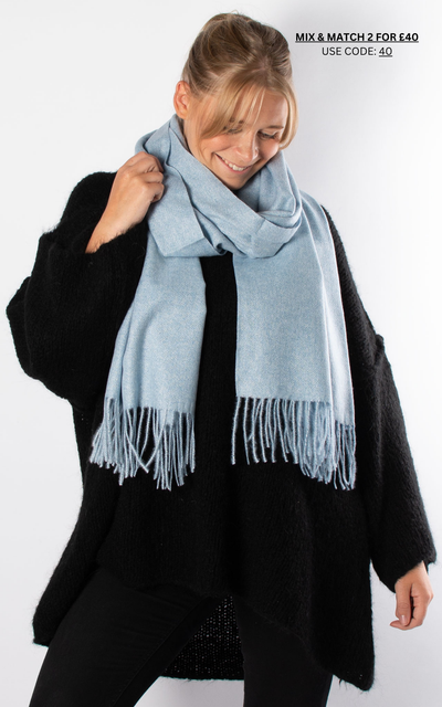 Soft Knit Scarf | Blue