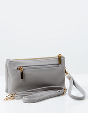 an image showing a Light Grey Clutch Bag