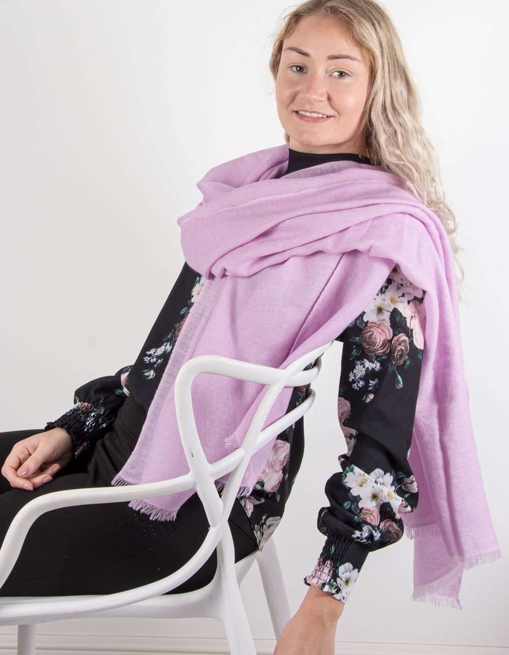 Lavender cashmere scarf best sale