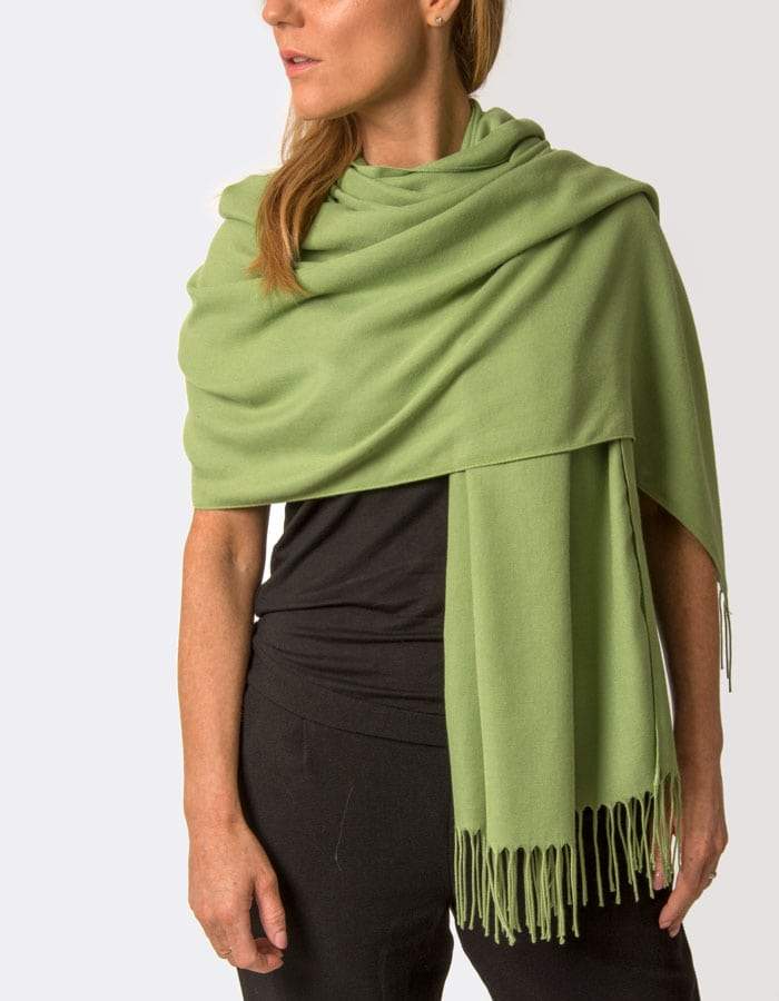 an image showing a pistachio green pashmina