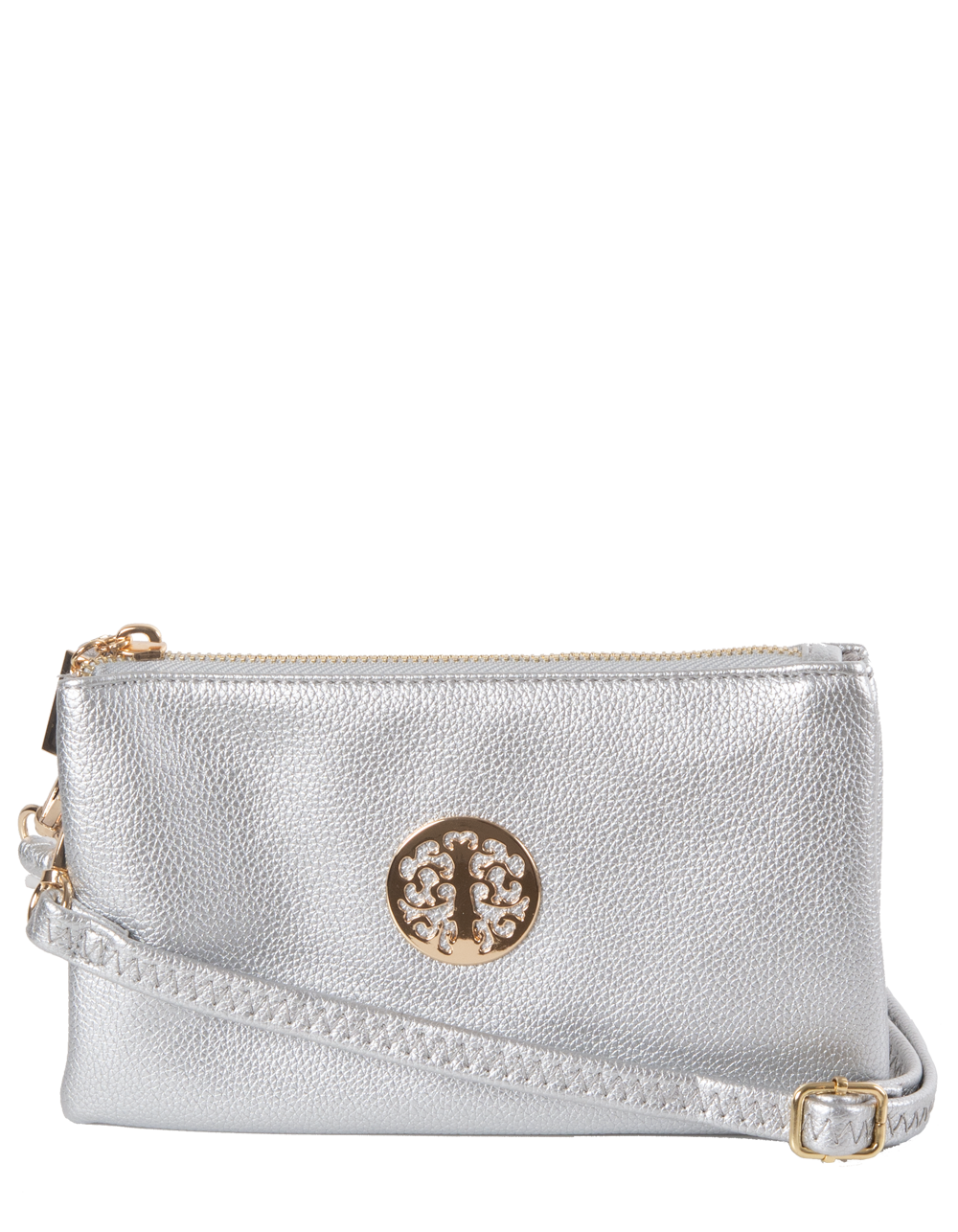 Silver clear clutch bag online