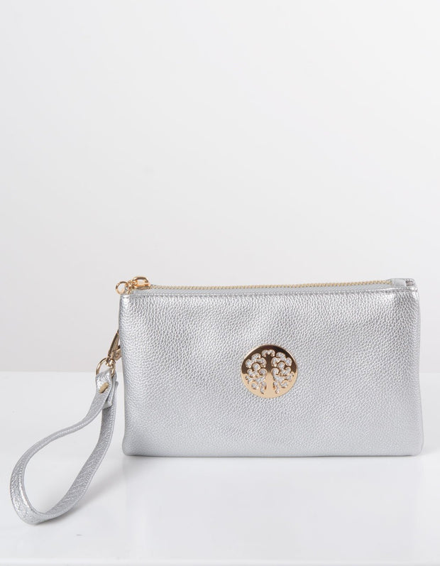 Silver Clutch Bag | Toni